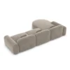 Samtstoff L-Form Rund Sofa Nuvia