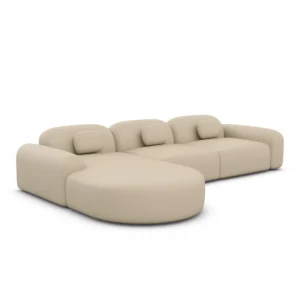 Kunstleder L-Form Rund Sofa Nuvia