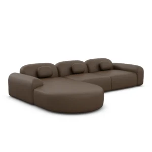 Kunstleder L-Form Rund Sofa Nuvia