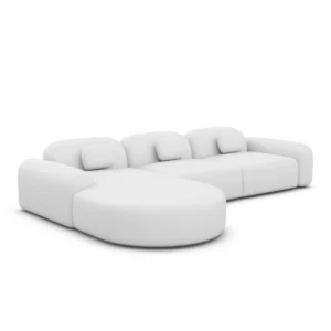 Kunstleder L-Form Rund Sofa Nuvia