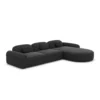 Strukturstoff L-Form Rund Sofa Nuvia