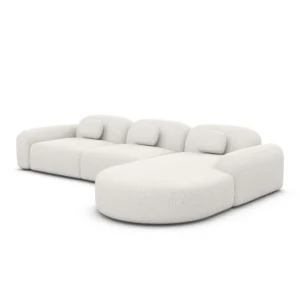 Strukturstoff L-Form Rund Sofa Nuvia