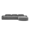 Samtstoff L-Form Rund Sofa Nuvia