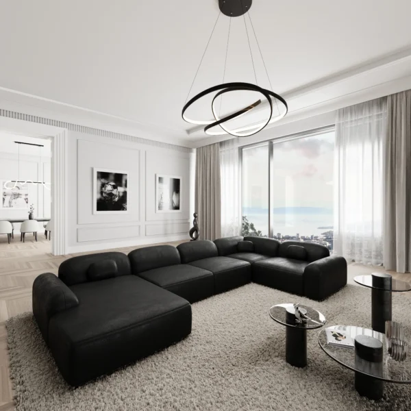 Echtleder U-Form XL Wohnlandschaft Nuvia