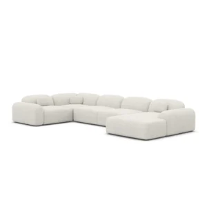 Bouclé U-Form XL Wohnlandschaft Nuvia