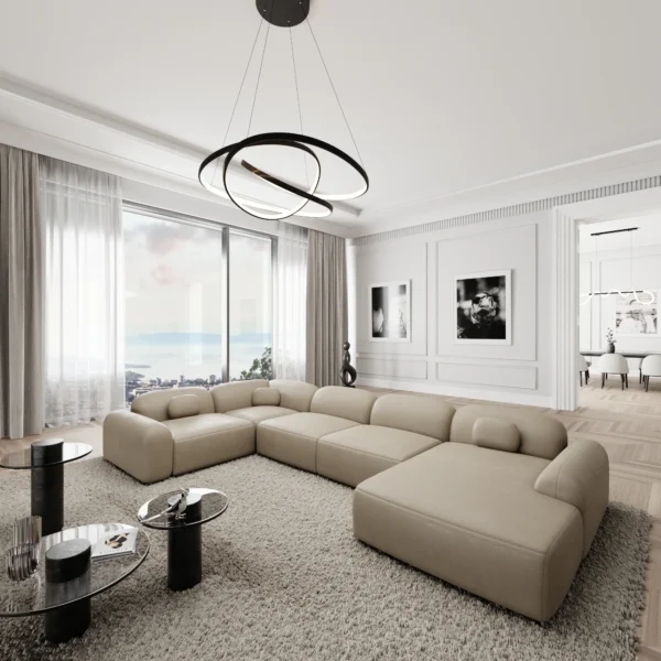 Kunstleder U-Form XL Wohnlandschaft Nuvia