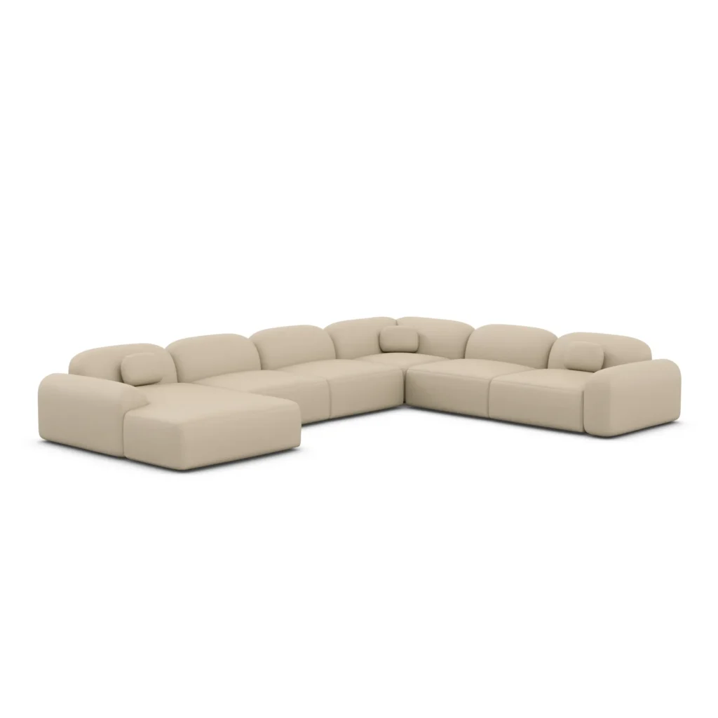 Echtleder U-Form XXL Wohnlandschaft Nuvia