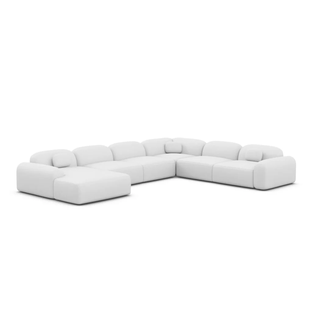 Echtleder U-Form XXL Wohnlandschaft Nuvia