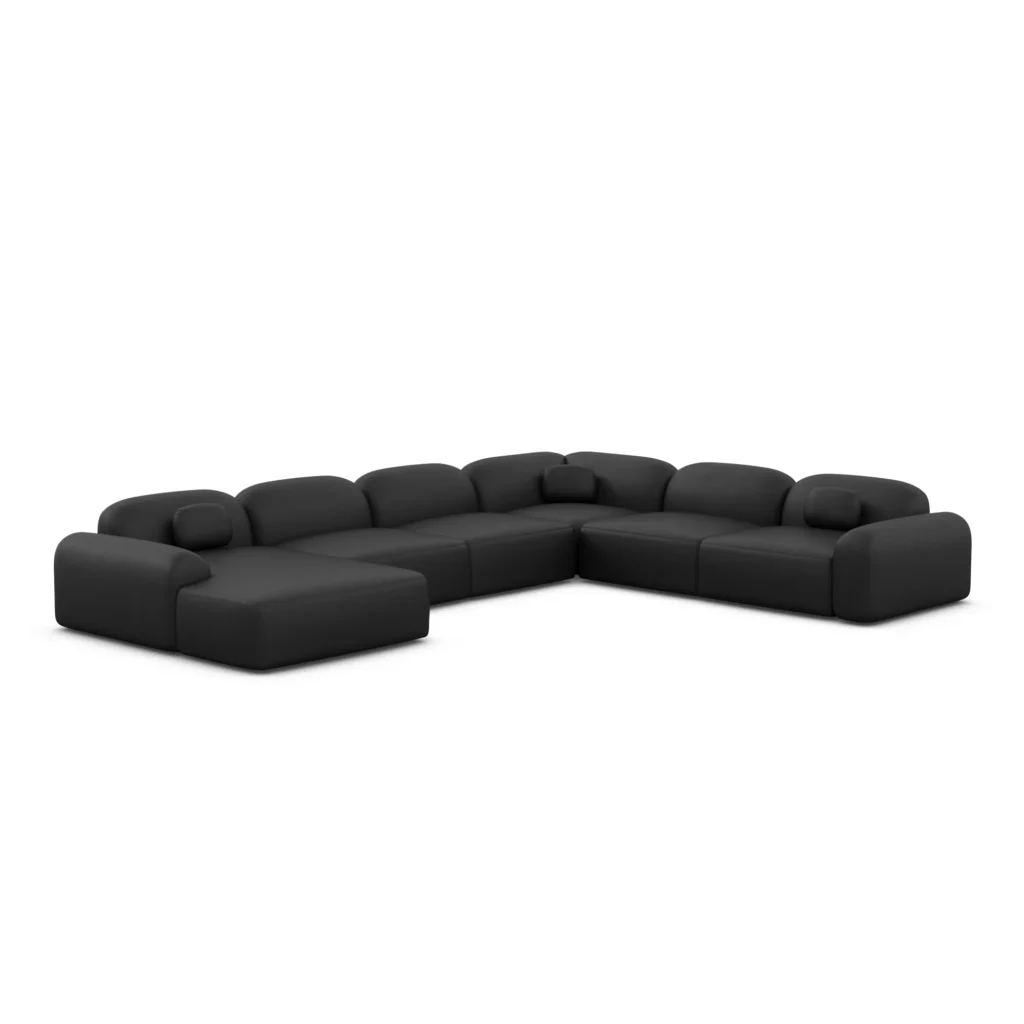 Kunstleder U-Form XXL Wohnlandschaft Nuvia