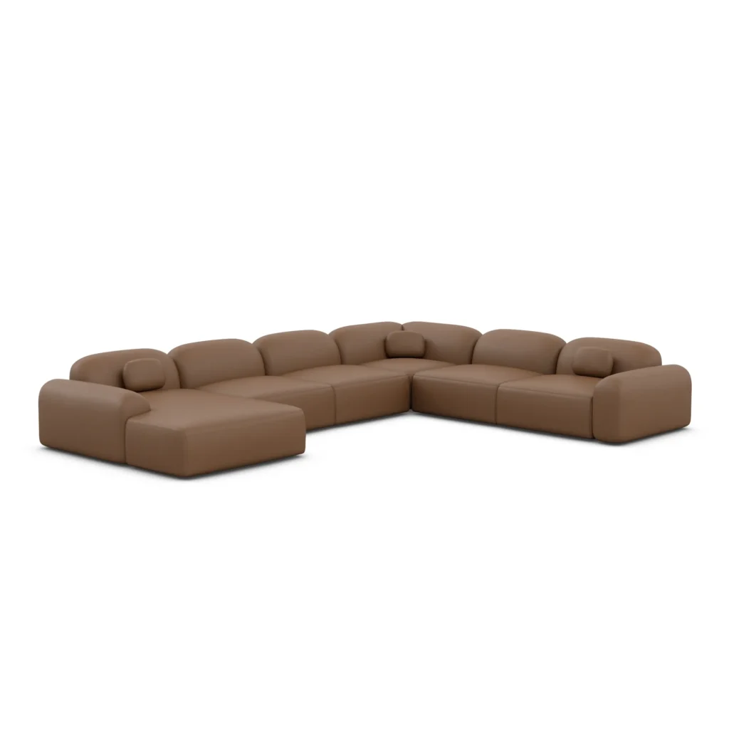 Kunstleder U-Form XXL Wohnlandschaft Nuvia