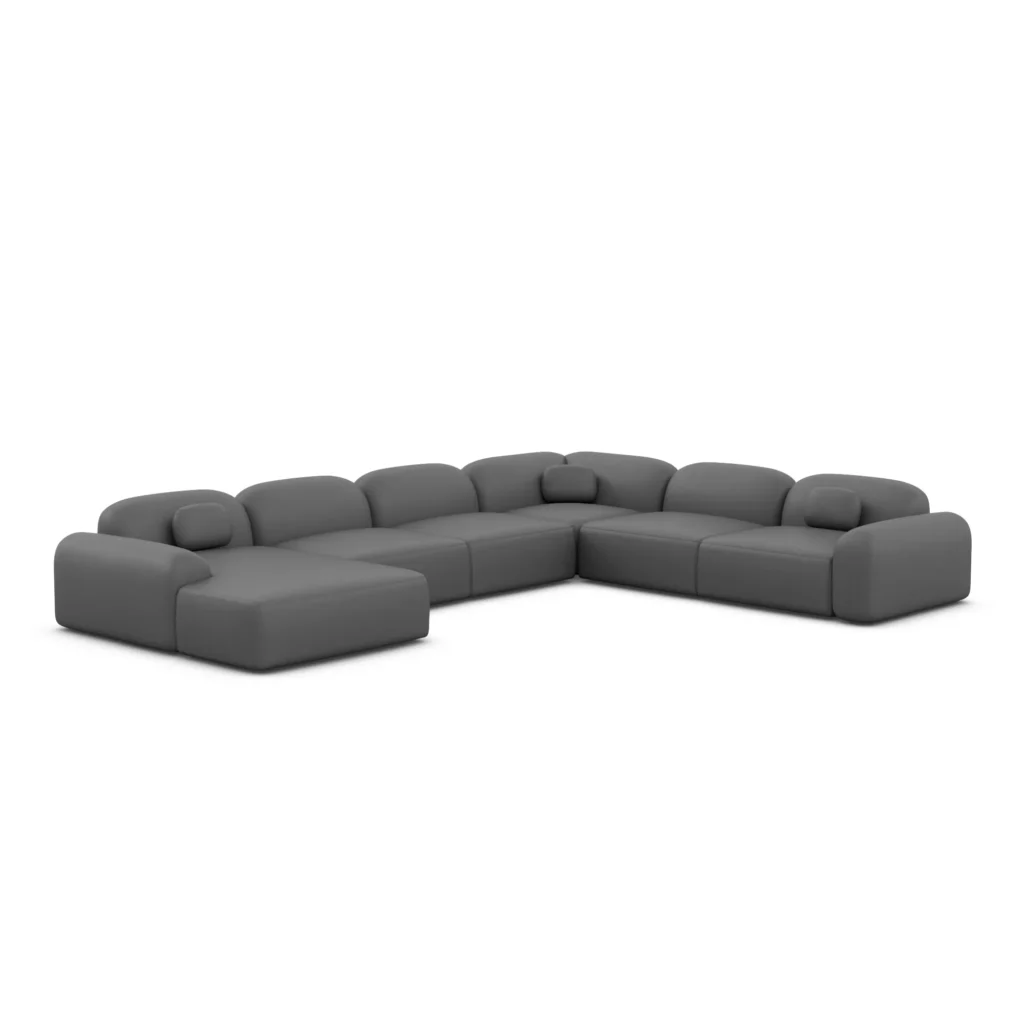 Kunstleder U-Form XXL Wohnlandschaft Nuvia