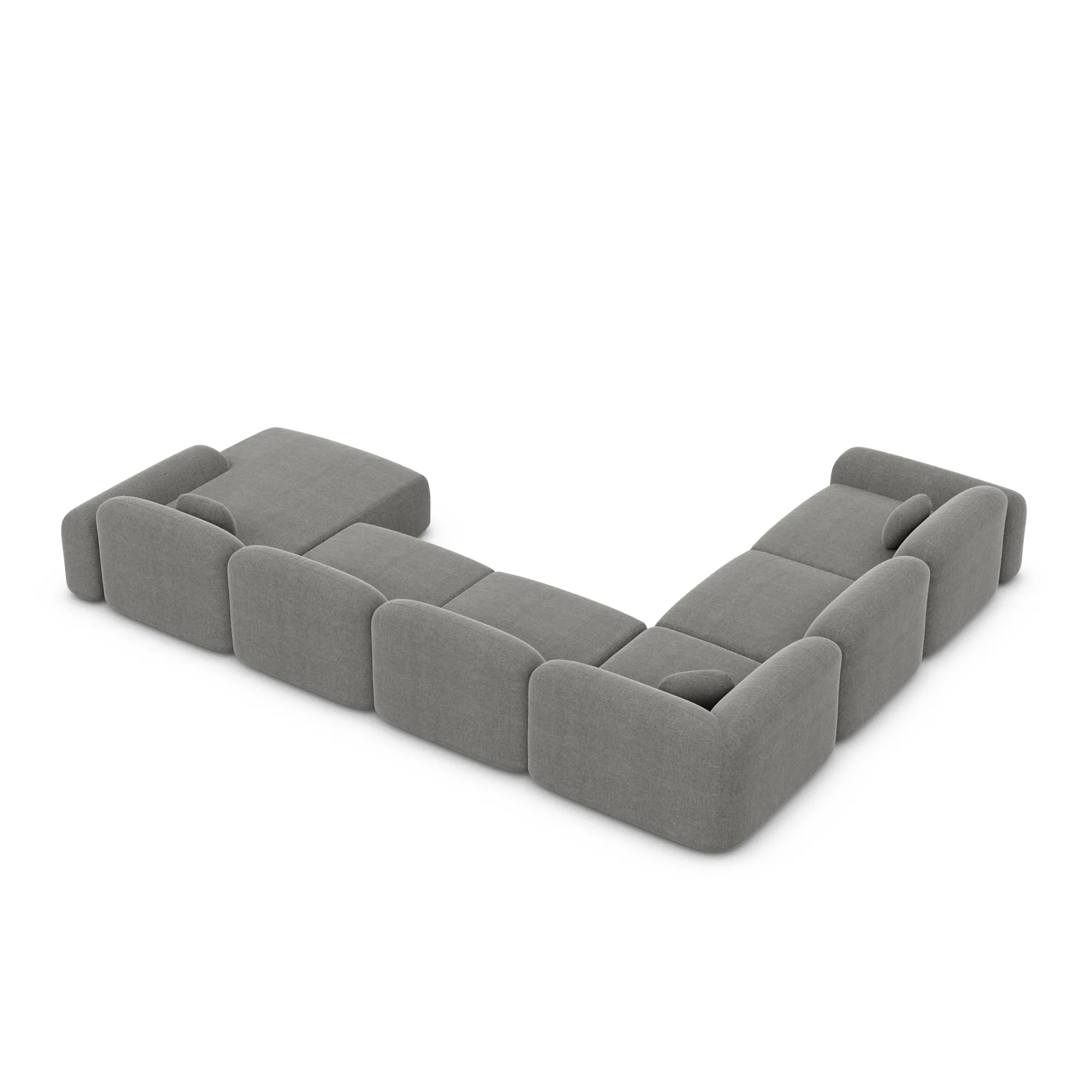 Strukturstoff U-Form XXL Wohnlandschaft Nuvia