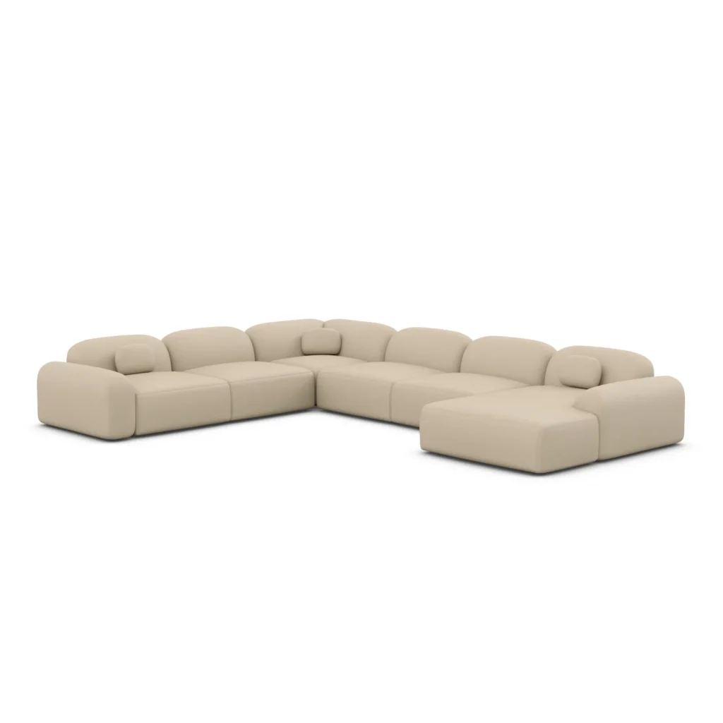 Echtleder U-Form XXL Wohnlandschaft Nuvia
