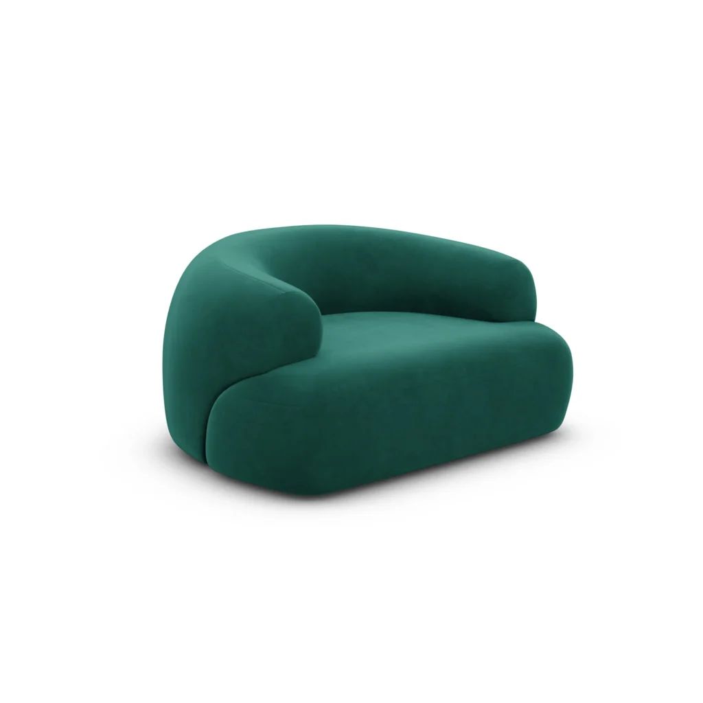 Samtstoff Sessel Poliva