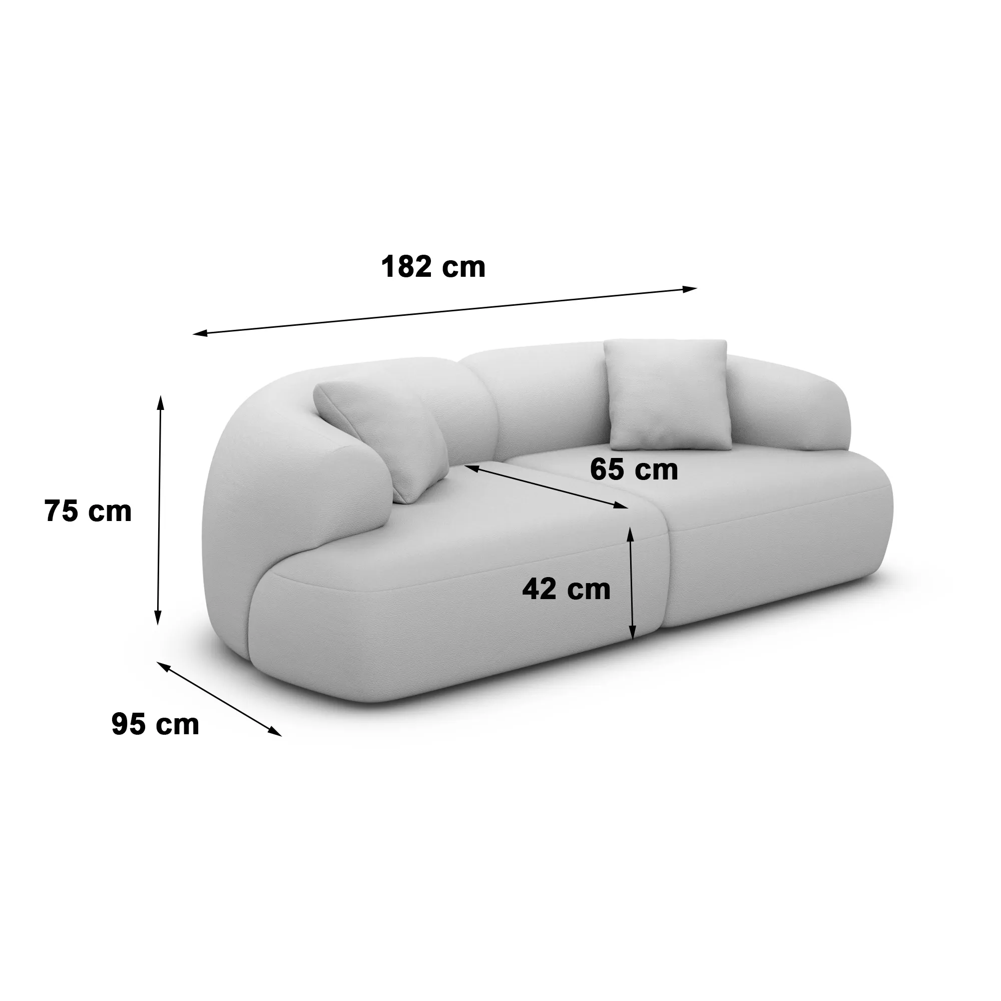 Kunstleder 2-Sitzer Couch Poliva – Bild 41