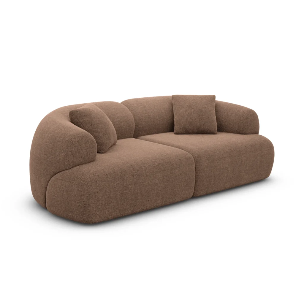 Strukturstoff 2-Sitzer Couch Poliva