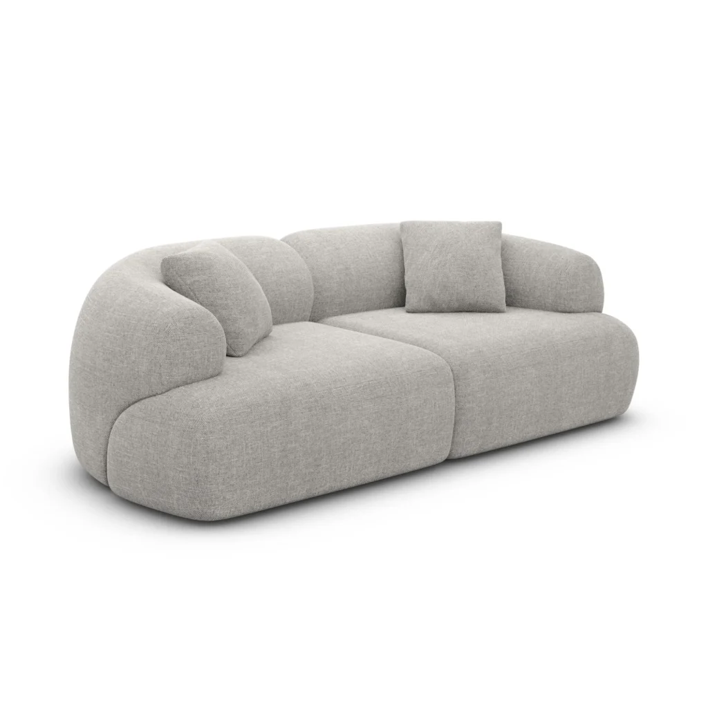 Strukturstoff 2-Sitzer Couch Poliva