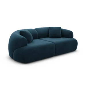 Samtstoff 2-Sitzer Couch Poliva