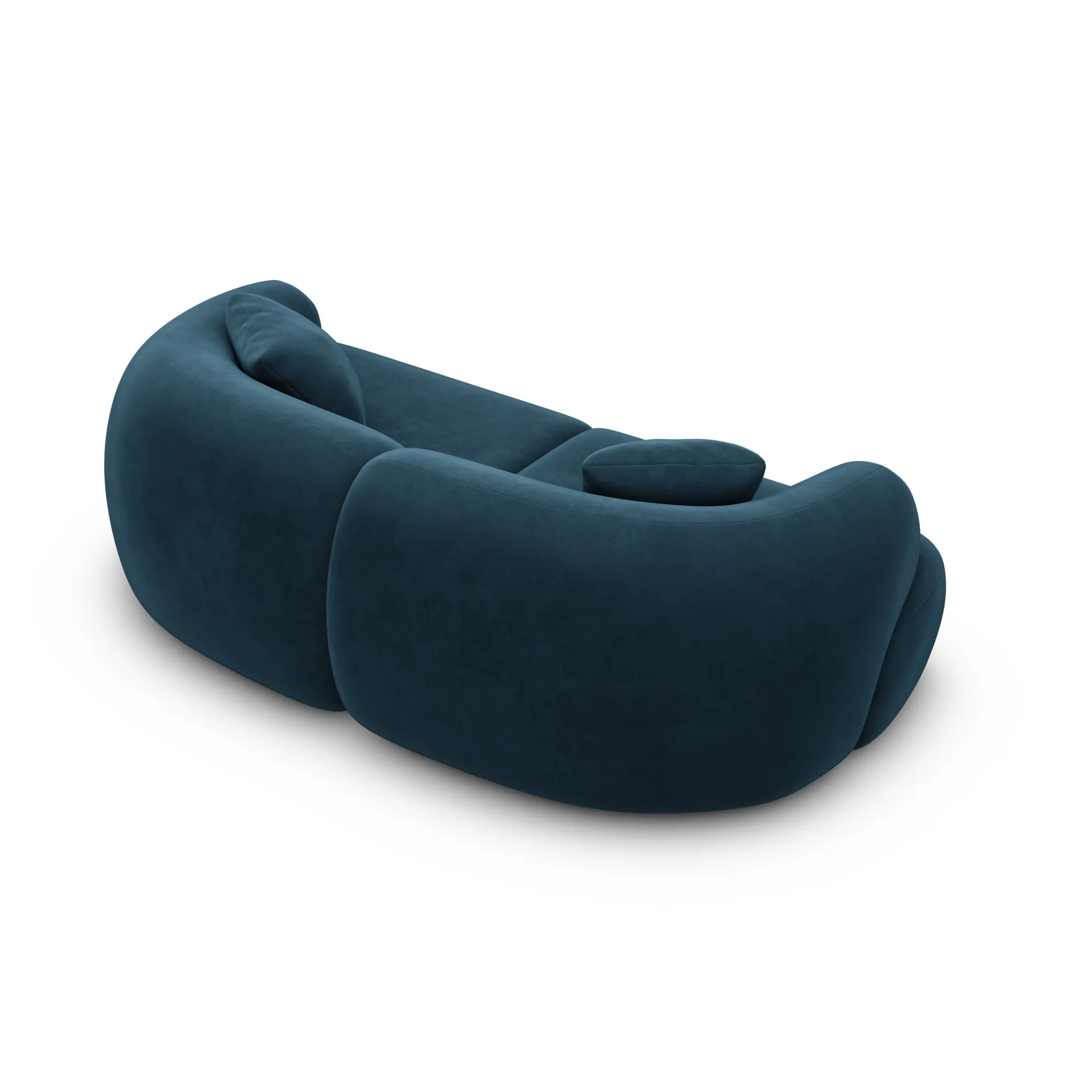 Samtstoff 2-Sitzer Couch Poliva – Bild 3
