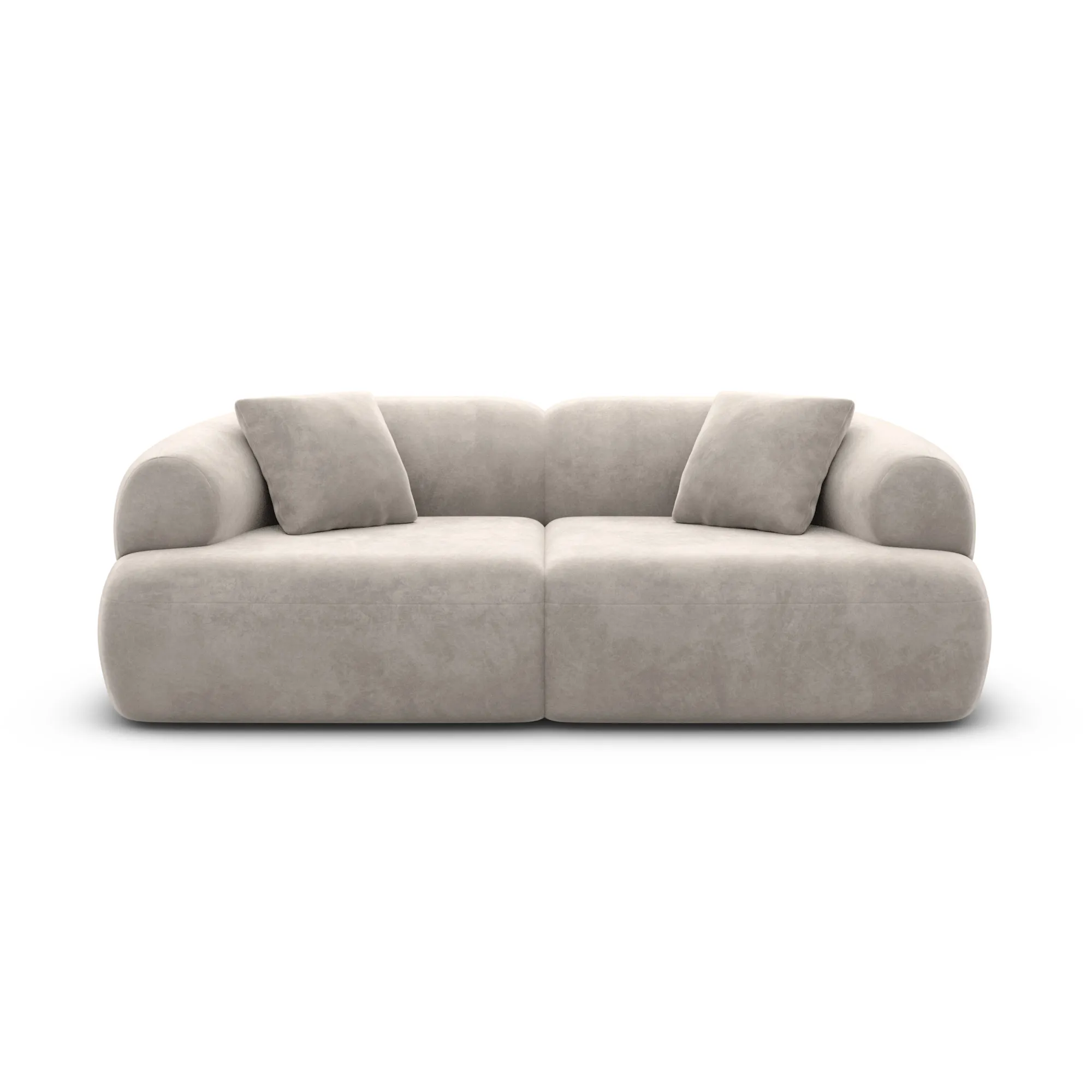 Samtstoff 2-Sitzer Couch Poliva – Bild 2