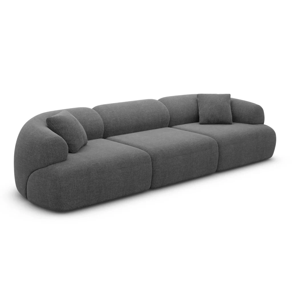 Strukturstoff 3-Sitzer Couch Poliva