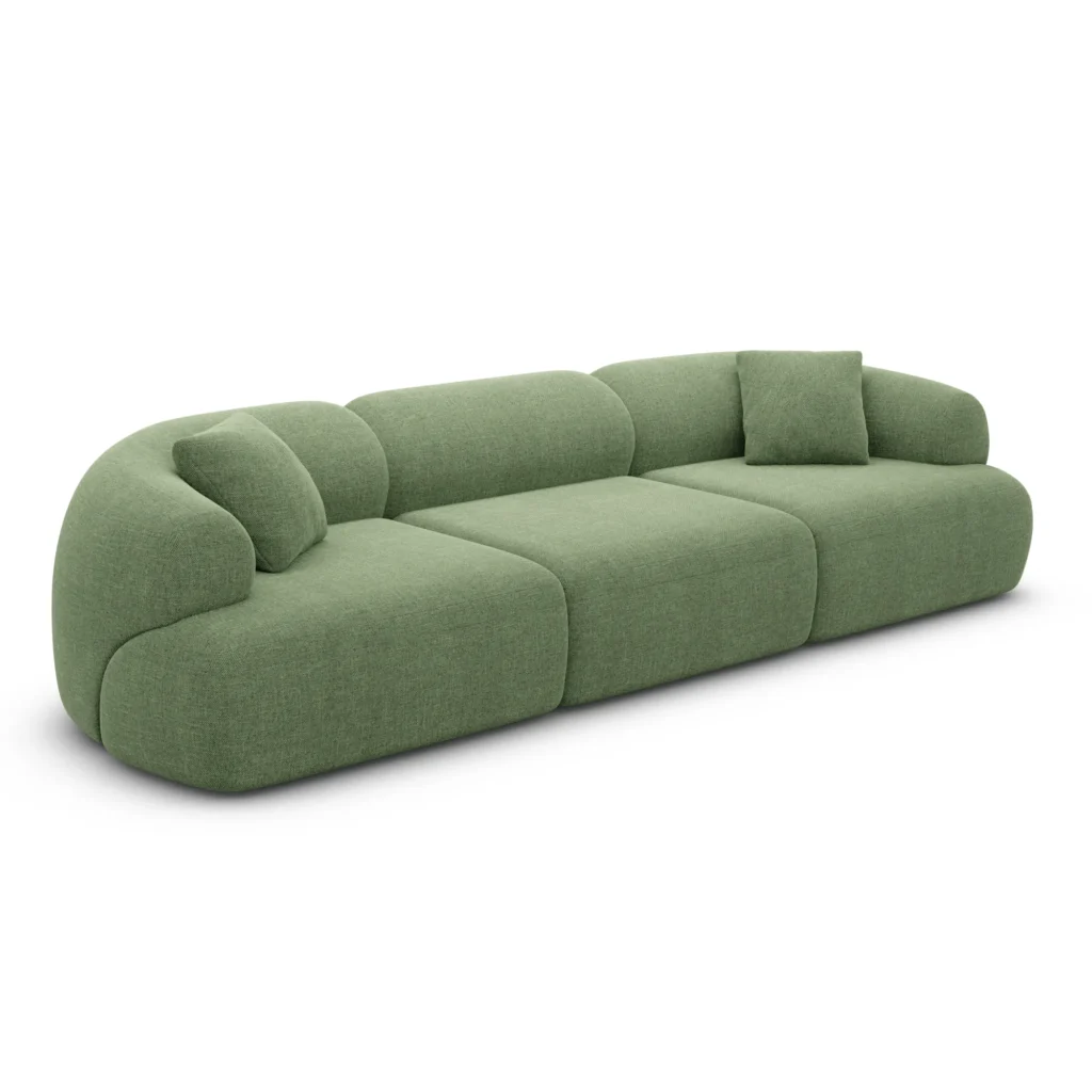 Strukturstoff 3-Sitzer Couch Poliva