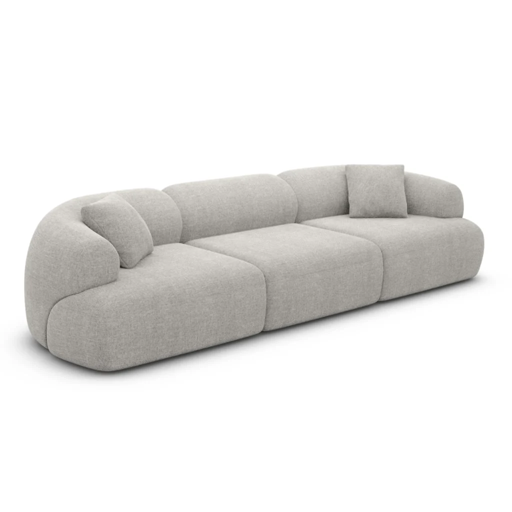 Strukturstoff 3-Sitzer Couch Poliva