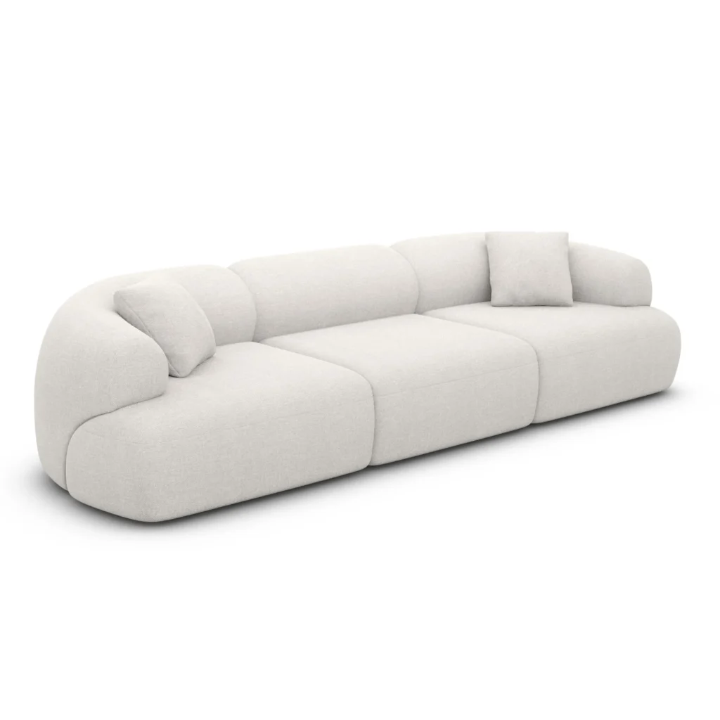 Strukturstoff 3-Sitzer Couch Poliva