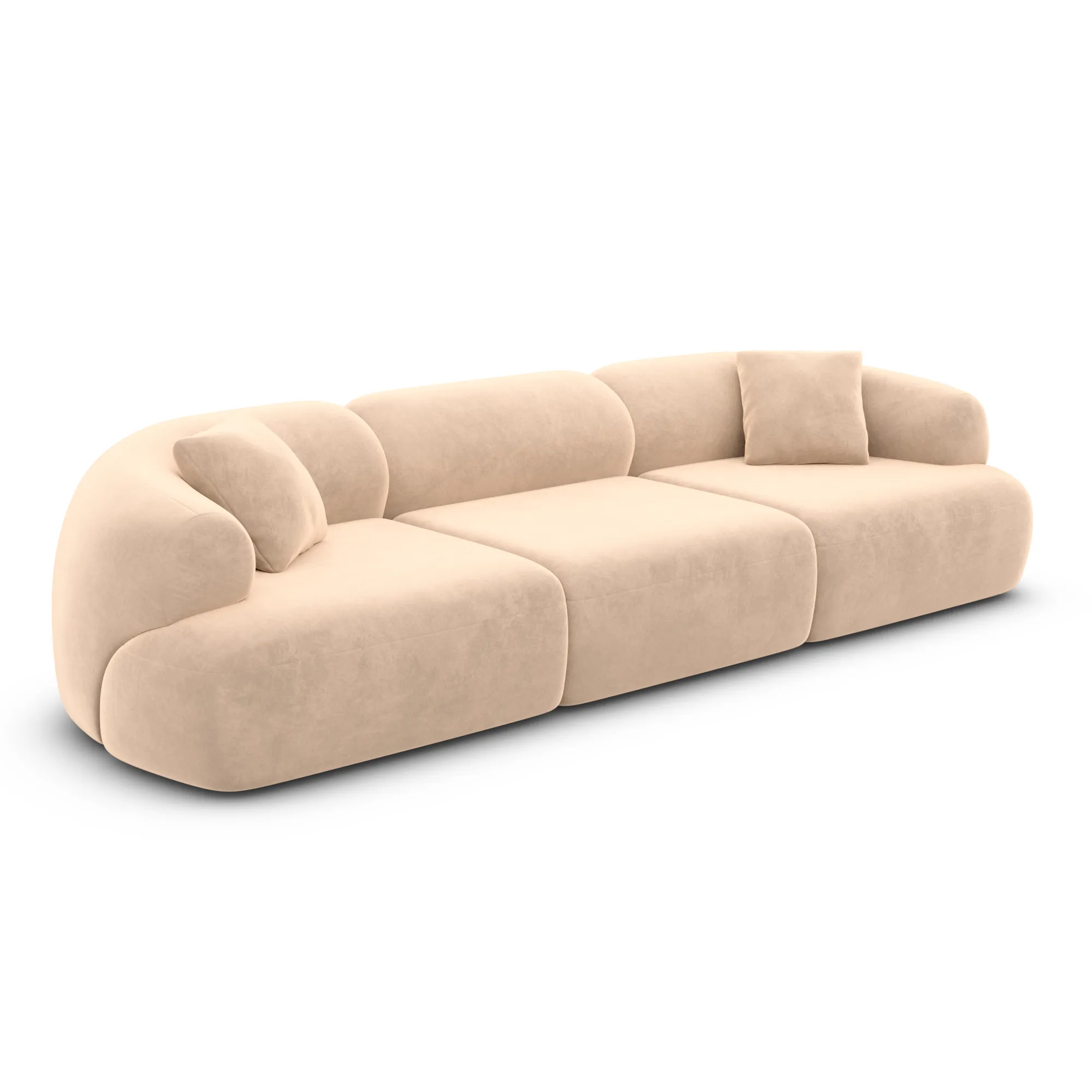 Samtstoff 3-Sitzer Couch Poliva – Bild 7