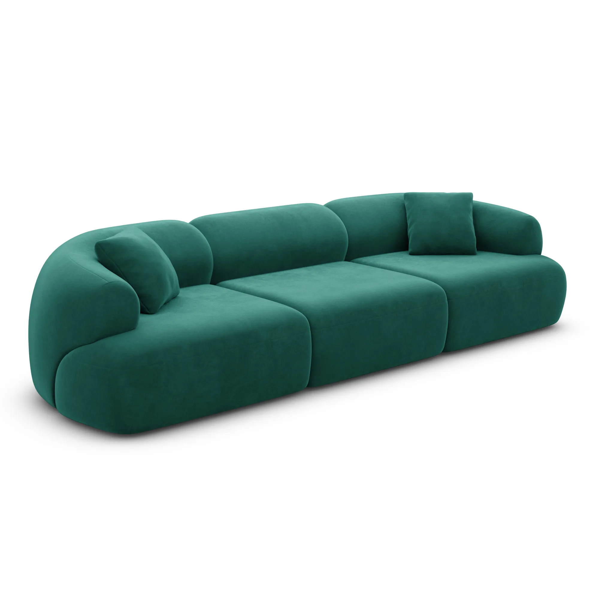 Samtstoff 3-Sitzer Couch Poliva – Bild 22