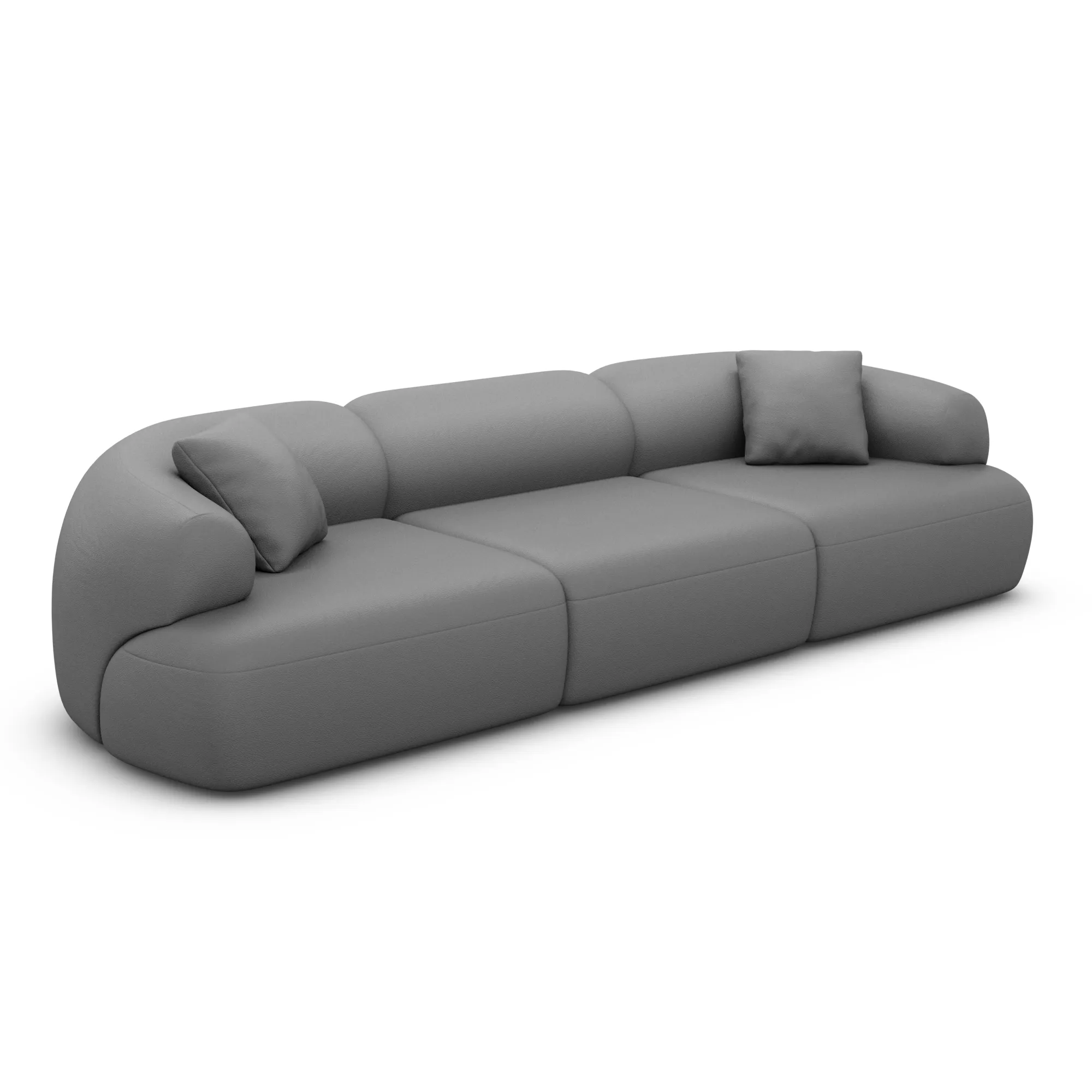 Echtleder 3-Sitzer Couch Poliva – Bild 13