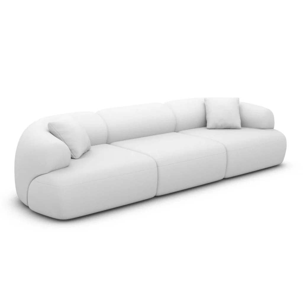 Kunstleder 3-Sitzer Couch Poliva