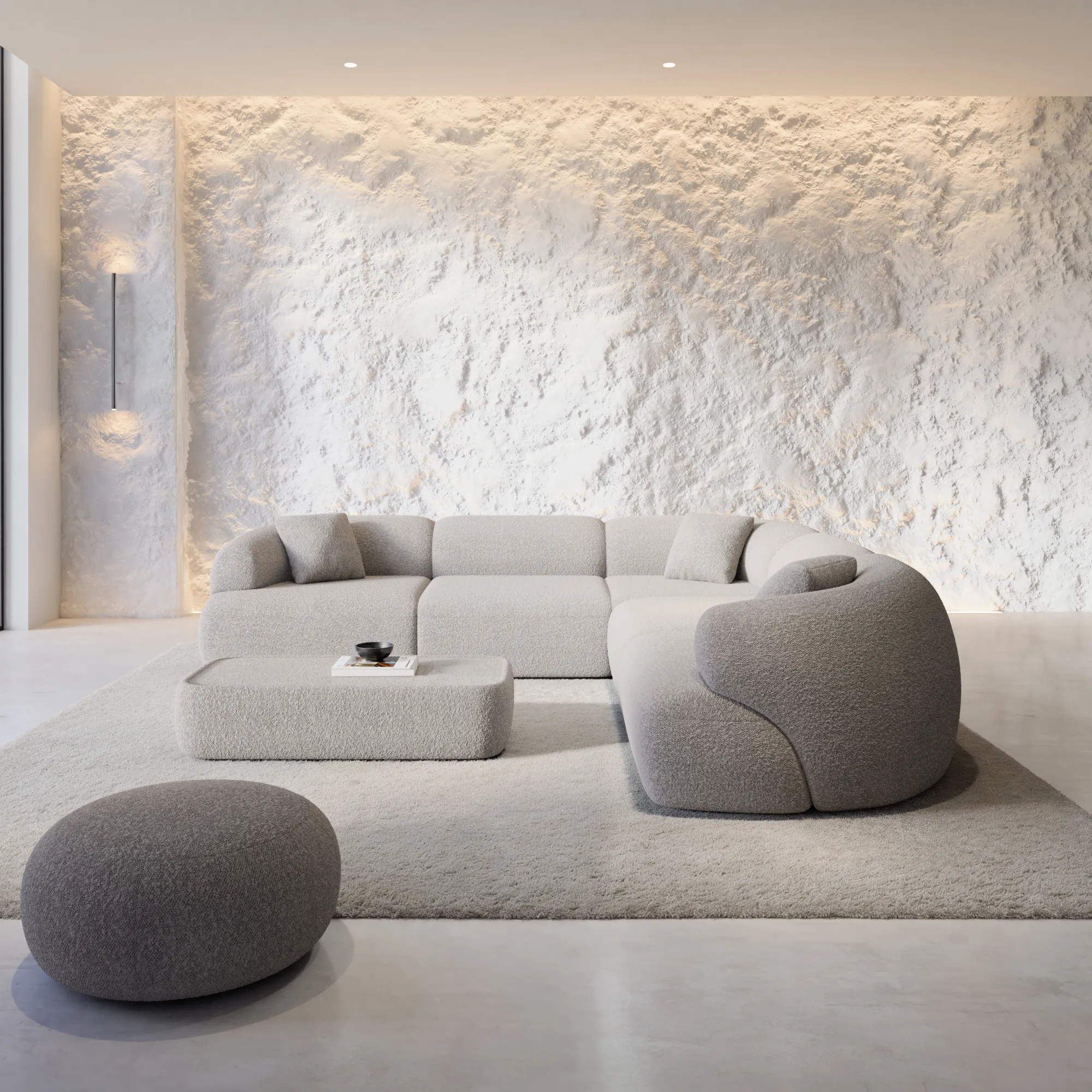 Bouclé Ecksofa Poliva