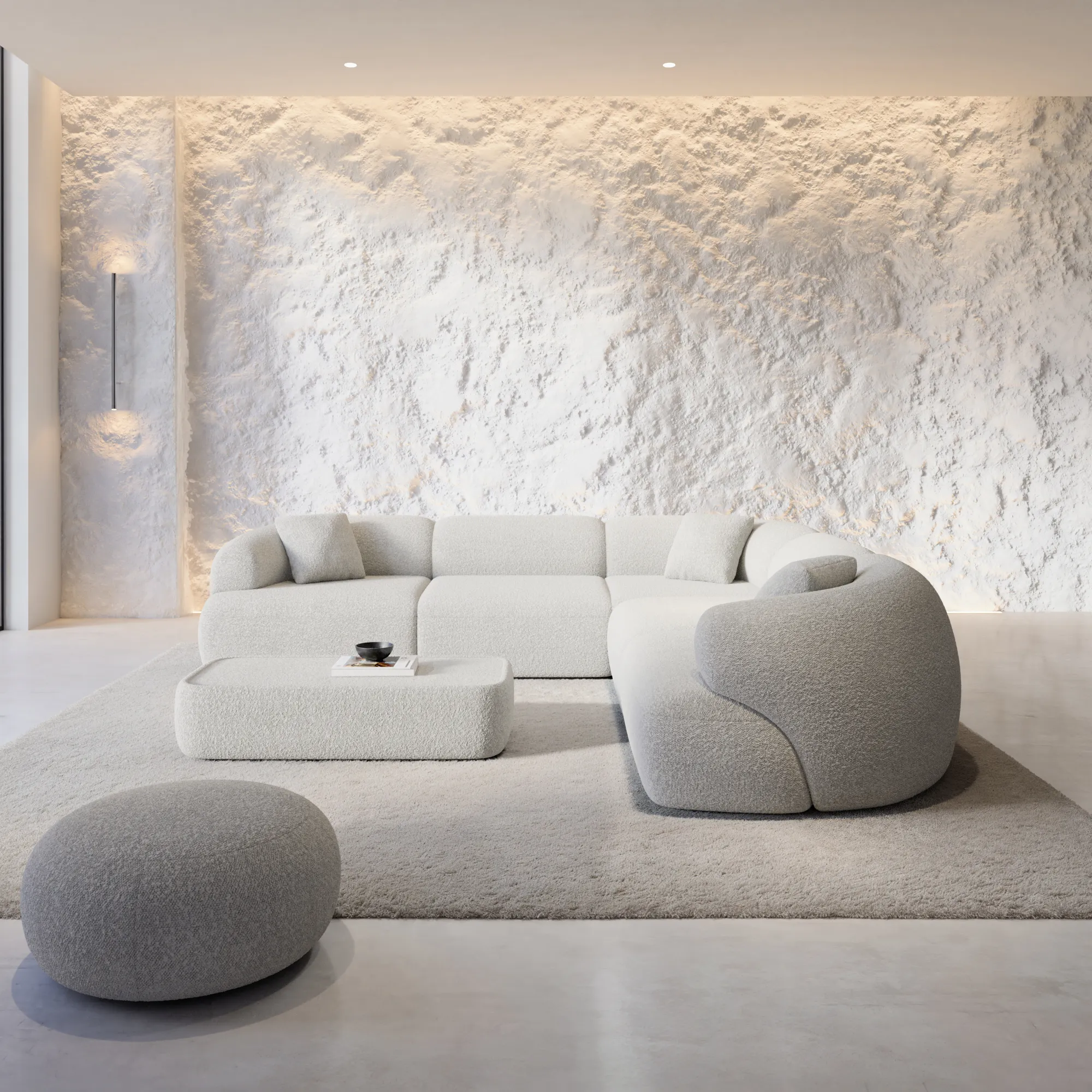 Bouclé Ecksofa Poliva – Bild 2