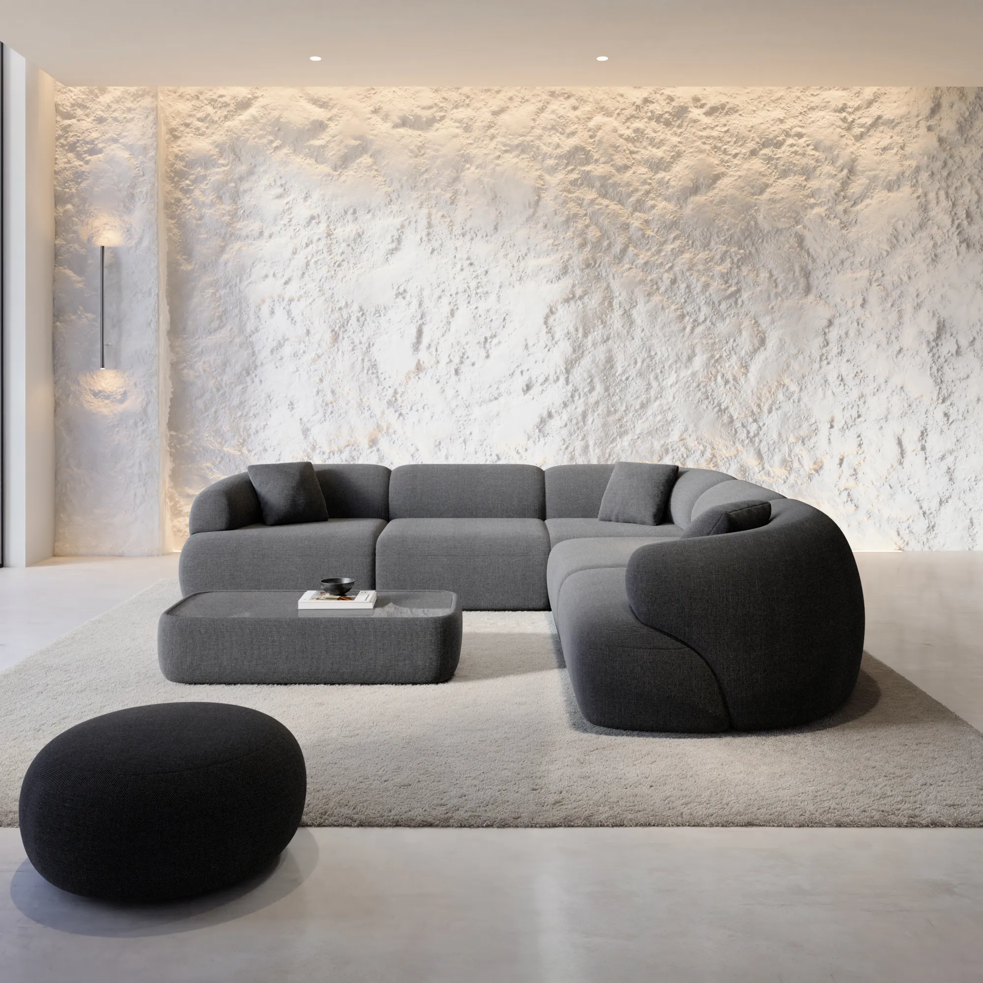 Strukturstoff Ecksofa Poliva – Bild 7