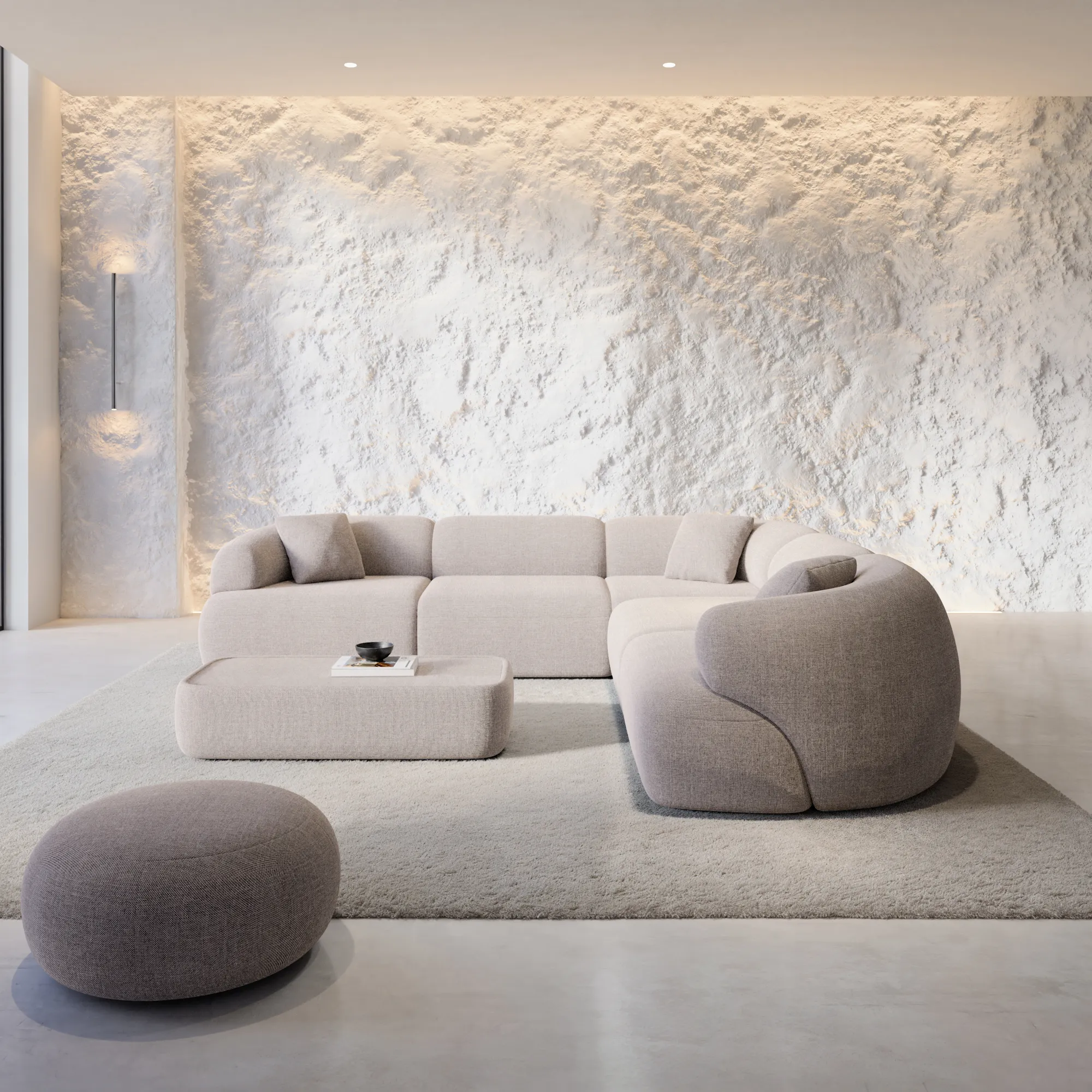 Strukturstoff Ecksofa Poliva – Bild 8