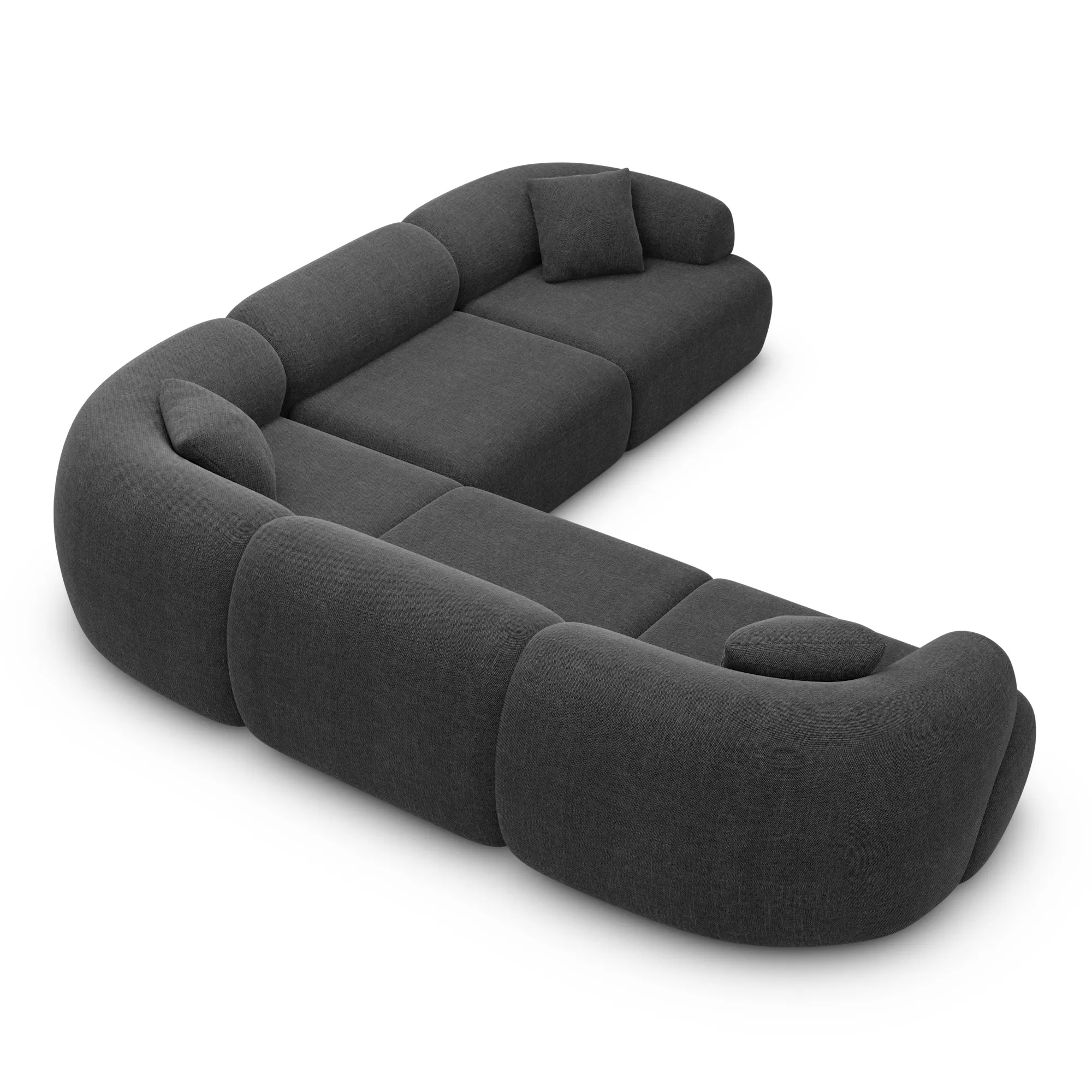 Strukturstoff Ecksofa Poliva – Bild 19
