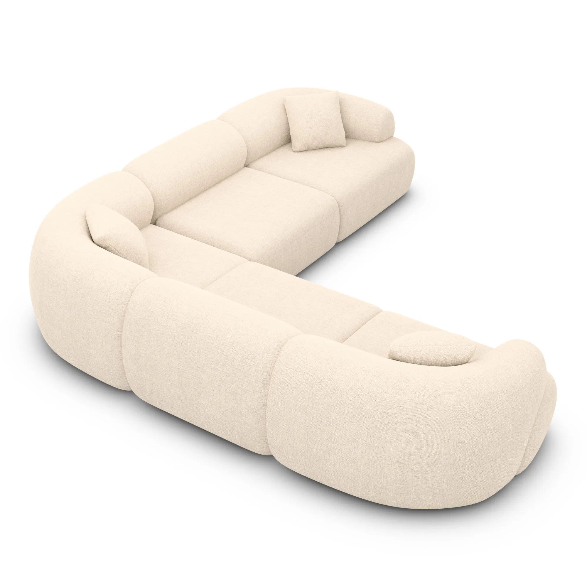 Strukturstoff Ecksofa Poliva – Bild 25