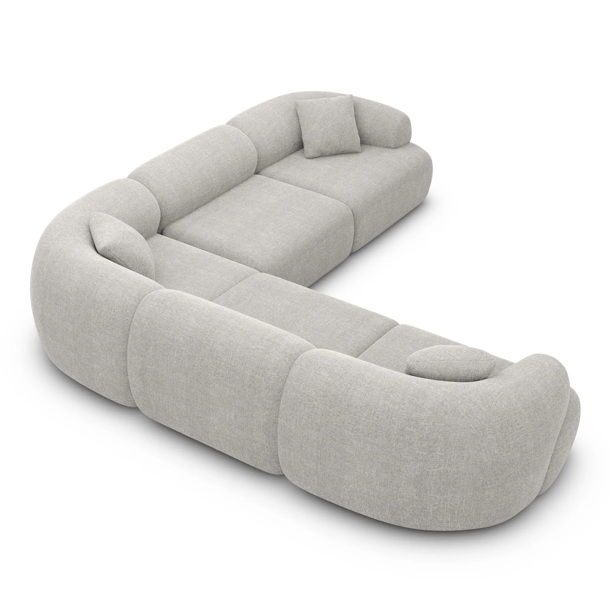 Strukturstoff Ecksofa Poliva – Bild 37