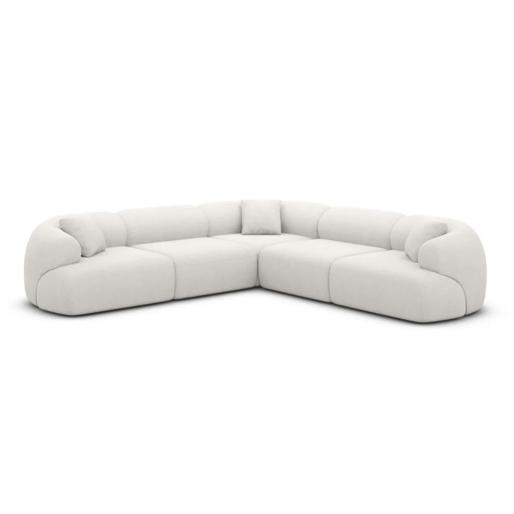 Strukturstoff Ecksofa Poliva