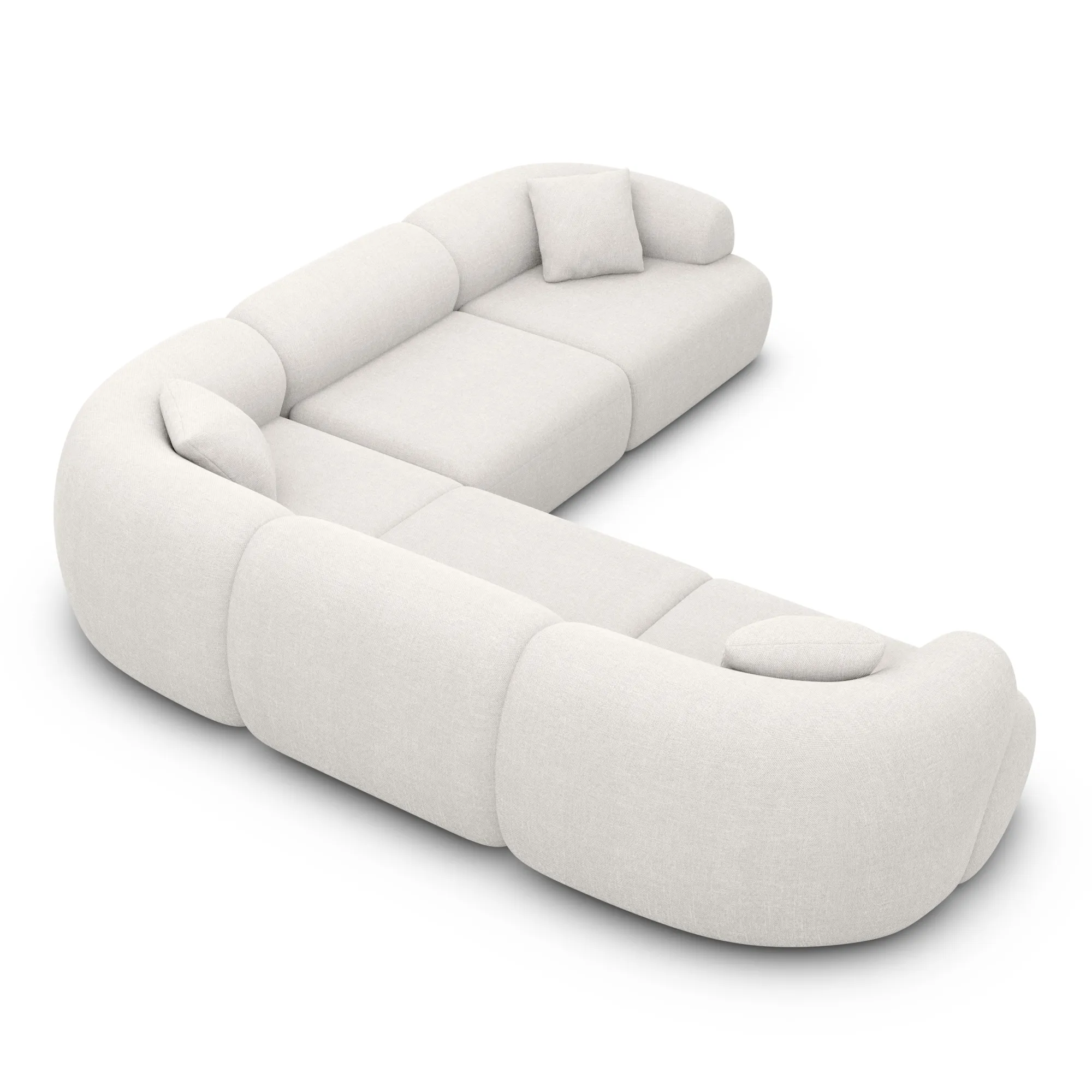 Strukturstoff Ecksofa Poliva – Bild 40