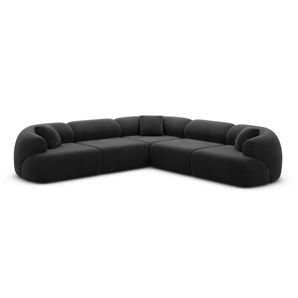 Samtstoff Ecksofa Poliva