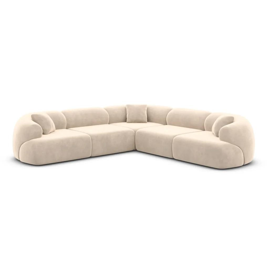 Samtstoff Ecksofa Poliva