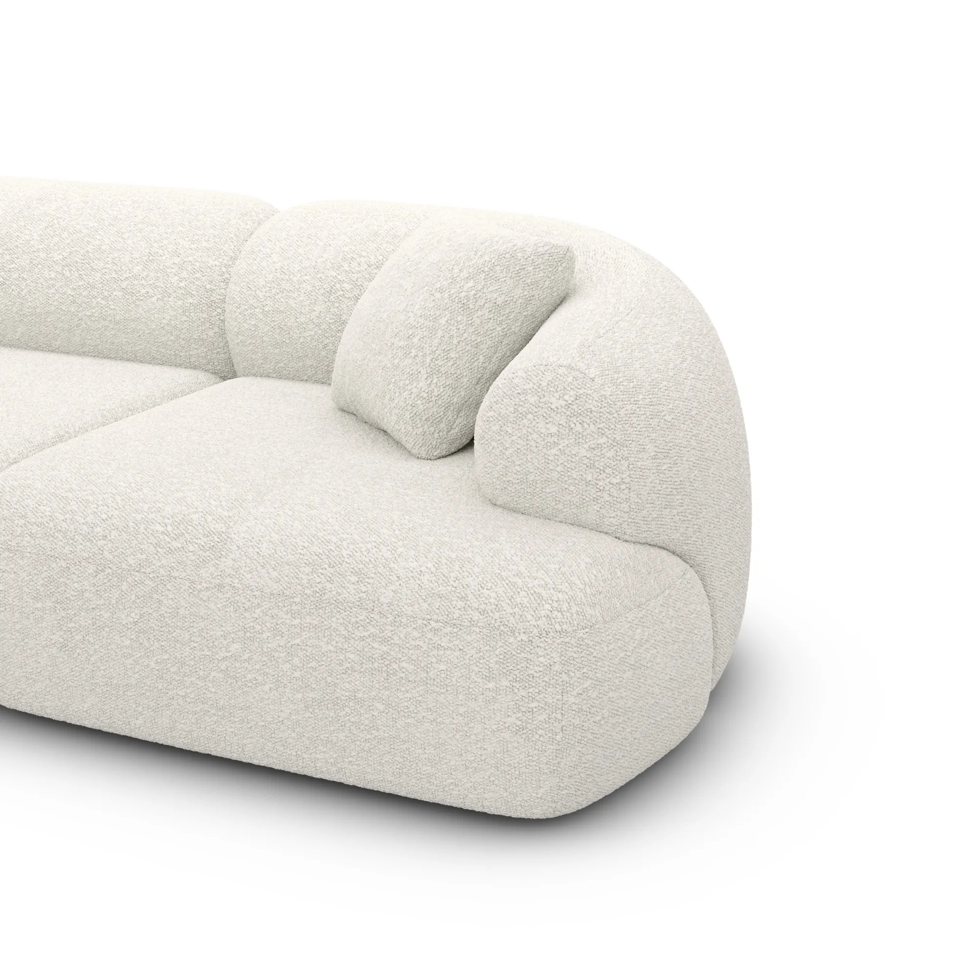 Bouclé L-Form Sofa Poliva – Bild 27