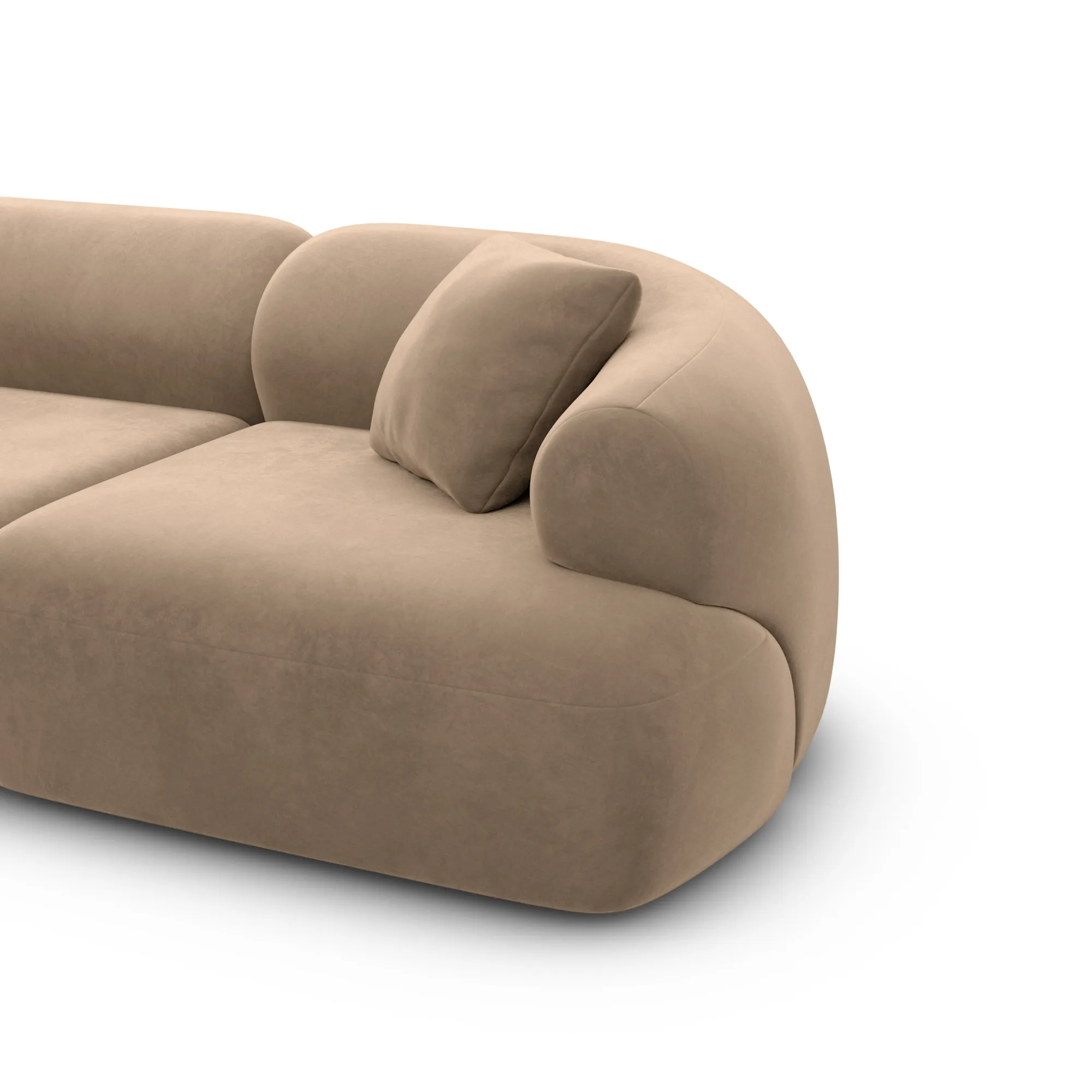 Samtstoff U-Form XXL Wohnlandschaft Poliva – Bild 105