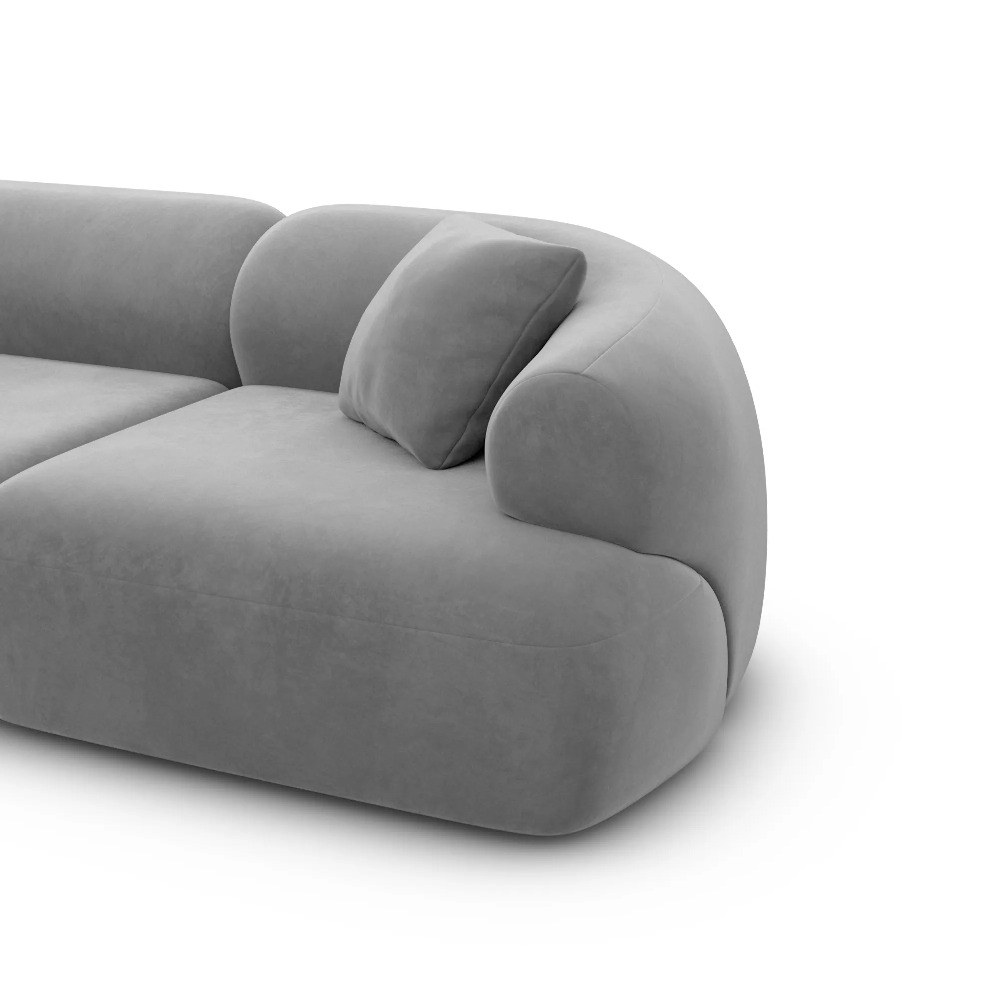 Samtstoff U-Form XXL Wohnlandschaft Poliva – Bild 107