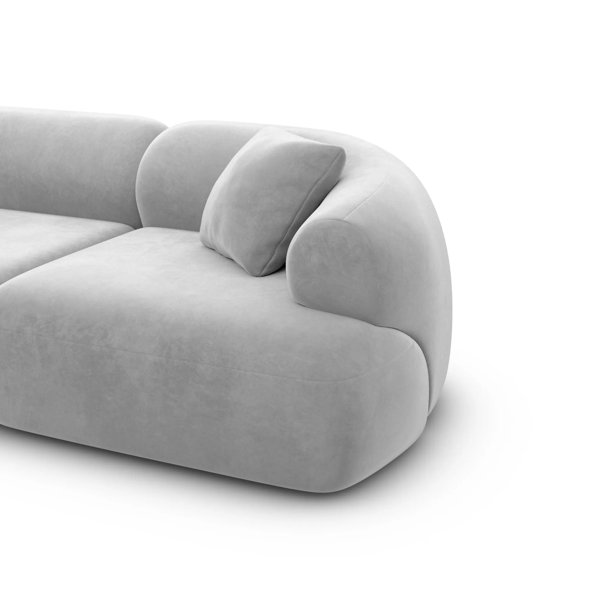 Samtstoff U-Form XXL Wohnlandschaft Poliva – Bild 97