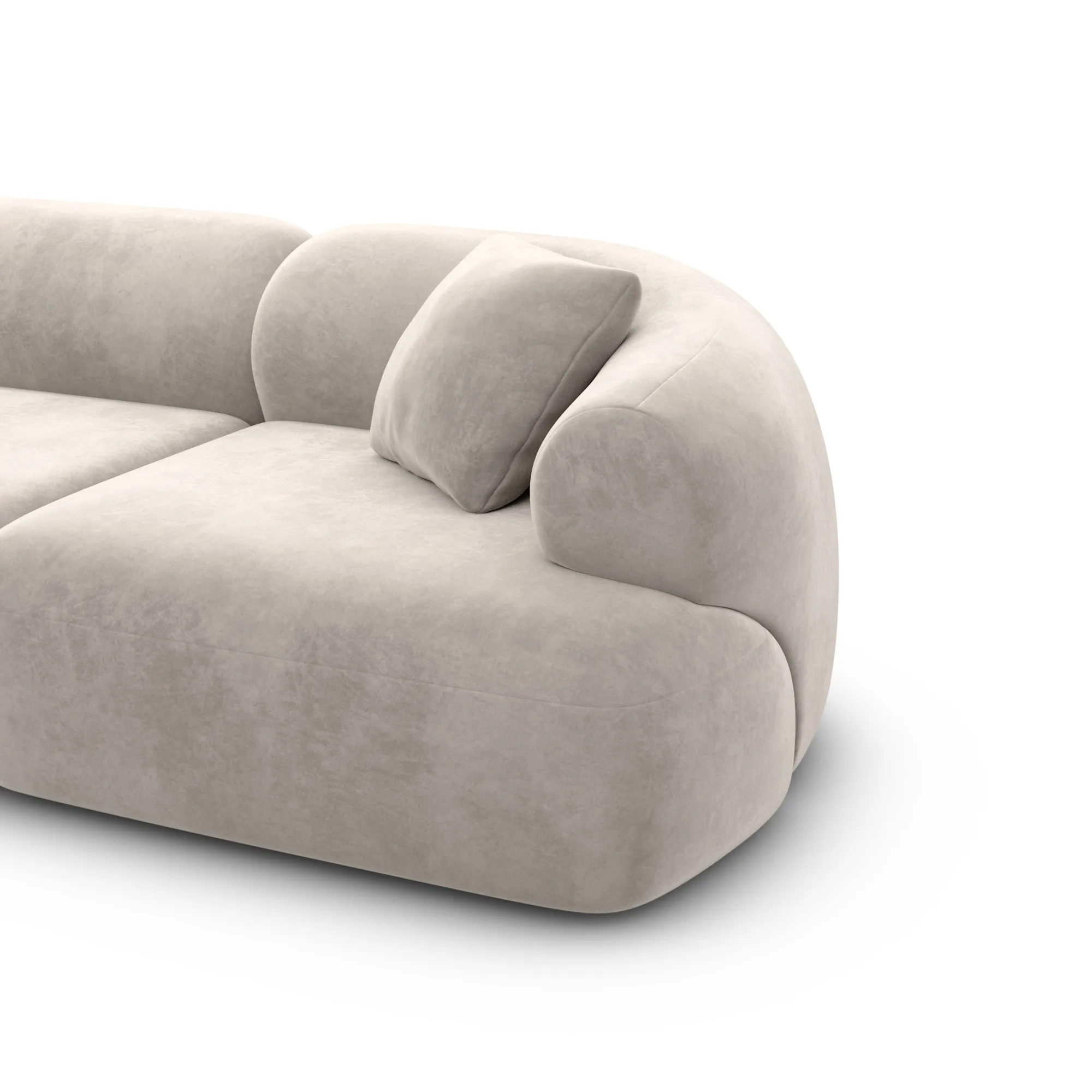 Samtstoff U-Form XXL Wohnlandschaft Poliva – Bild 101