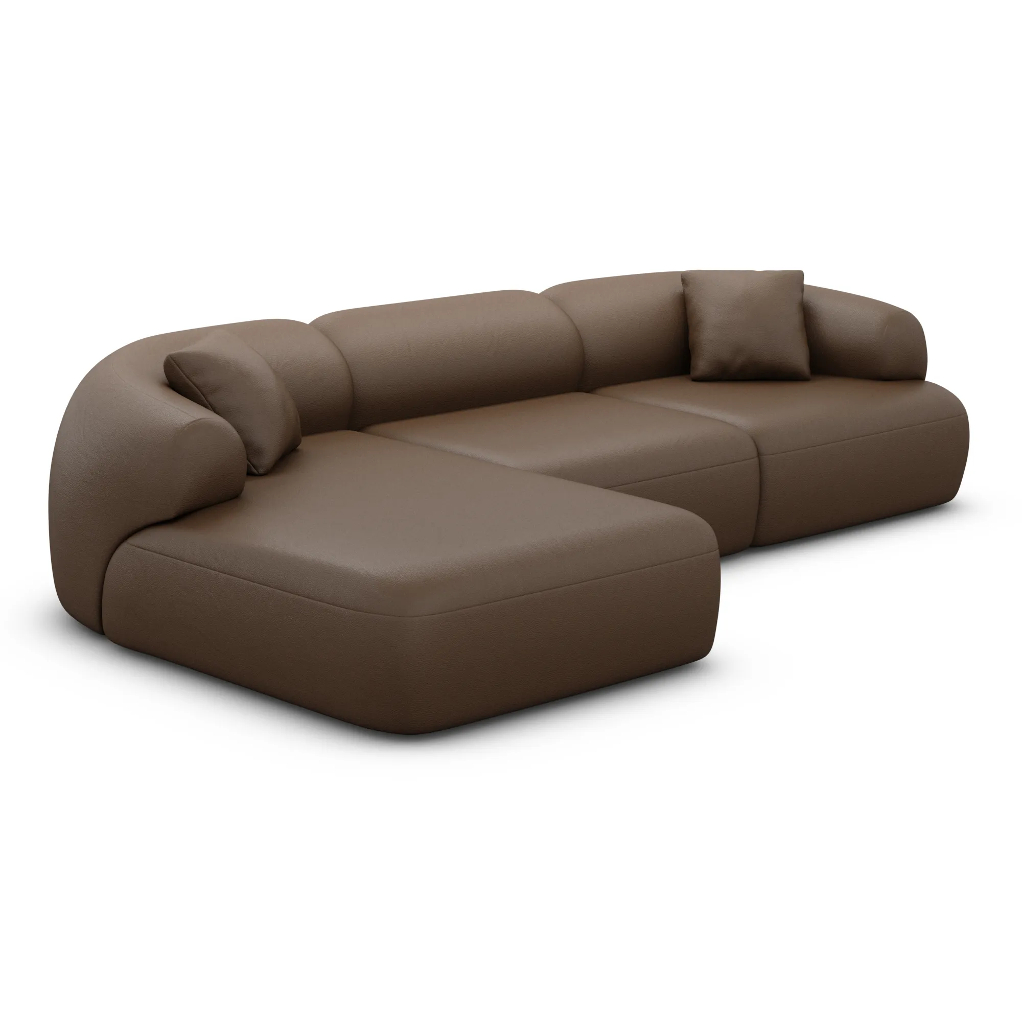 Echtleder L-Form Sofa Poliva – Bild 20