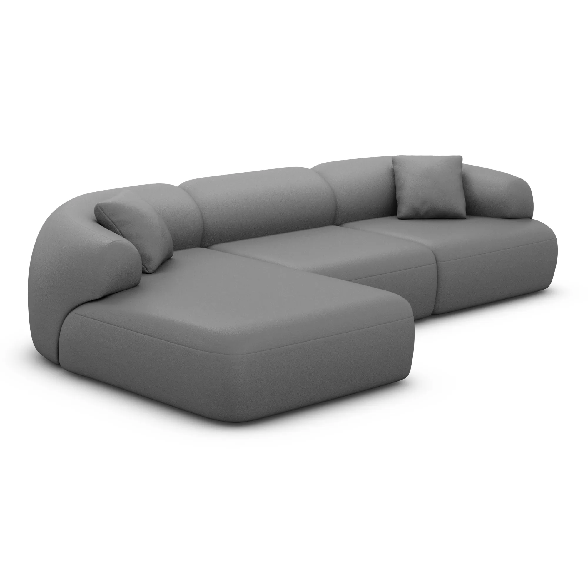 Echtleder L-Form Sofa Poliva – Bild 23